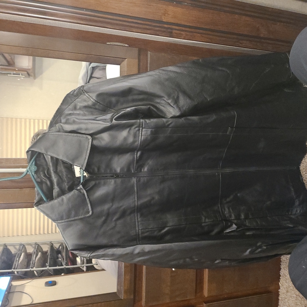 Black Leather Coat